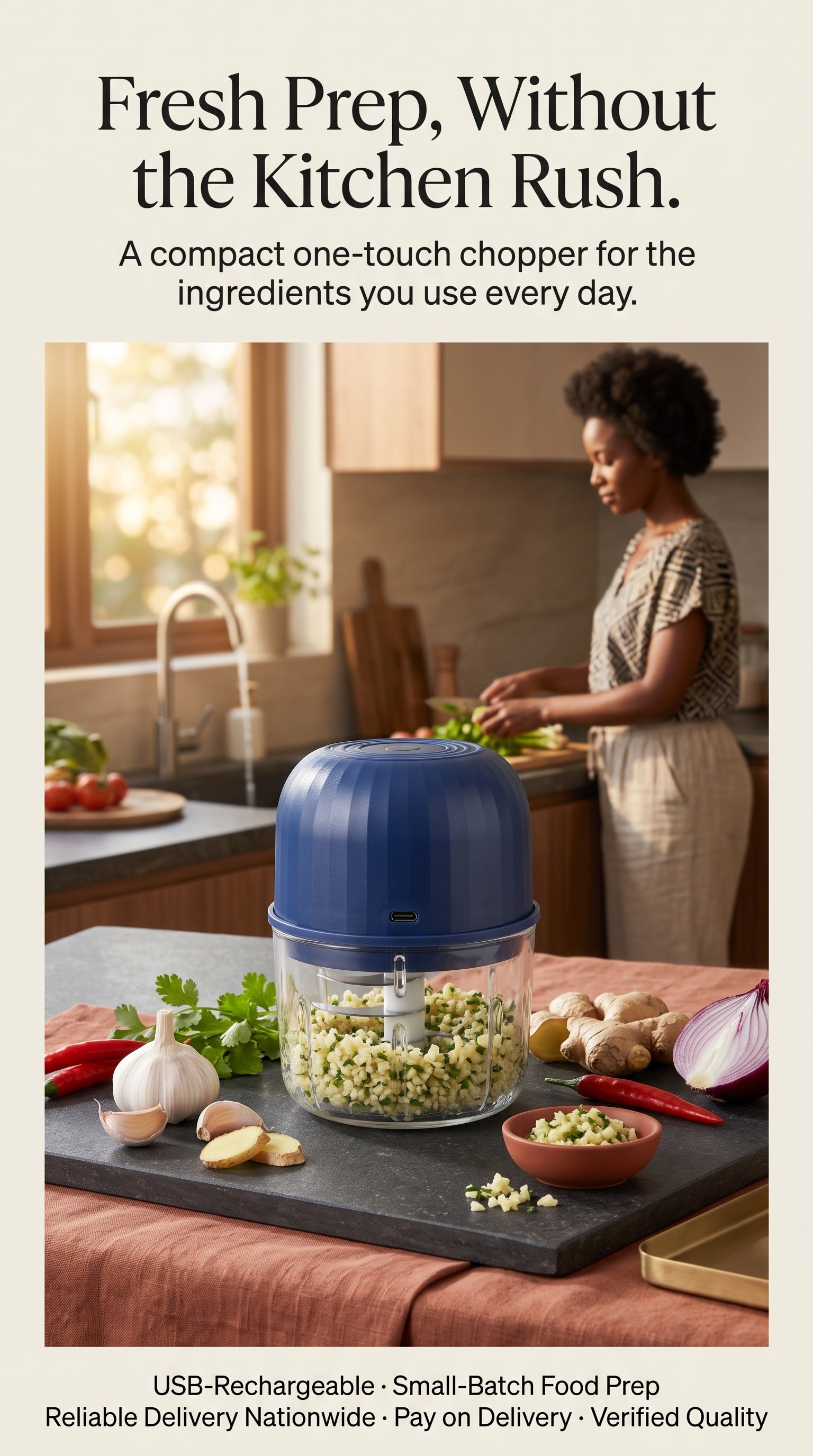 Wireless Efficient Electric Mini Food Chopper