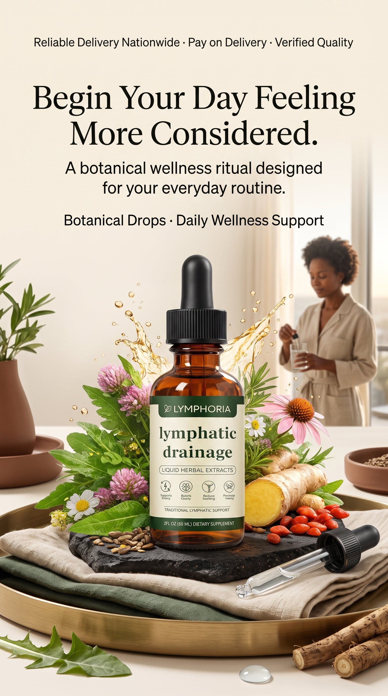 Lymphoria Botanical Flow Drops (Lymphatic Drainage Supplement)